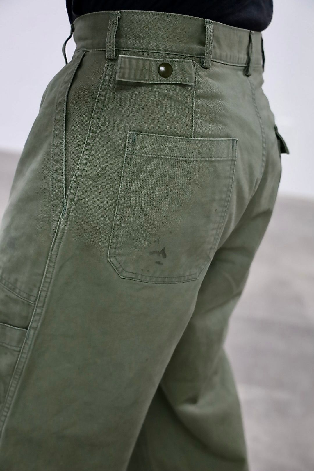 BOW WOW 25FWバウワウ REPAIRED USAF MECHANIC PANTS(BW252-RUMP) AGED SAGE GREEN