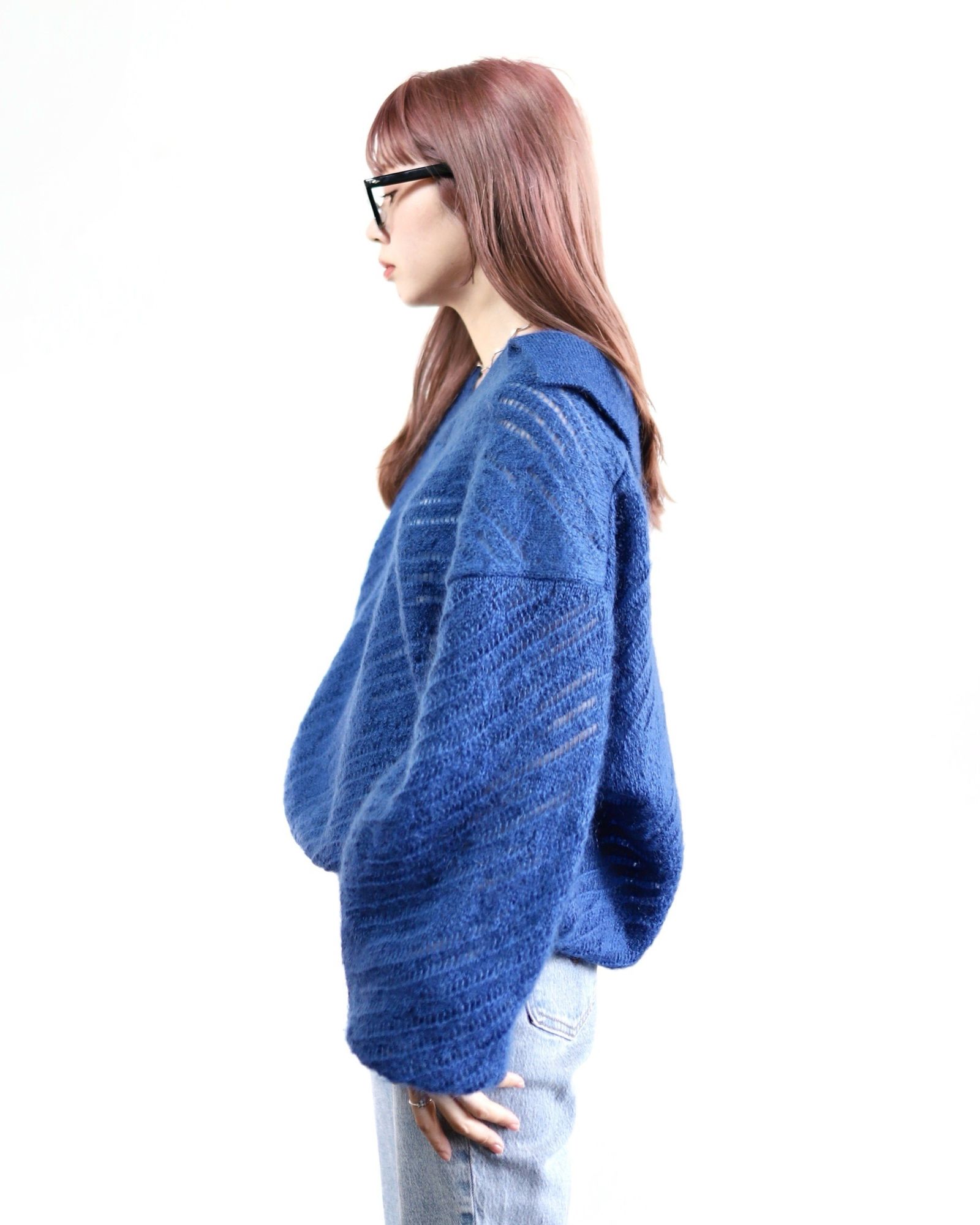 PEACOCKYOKE 24ss Silk Mohair Pullover Sweater