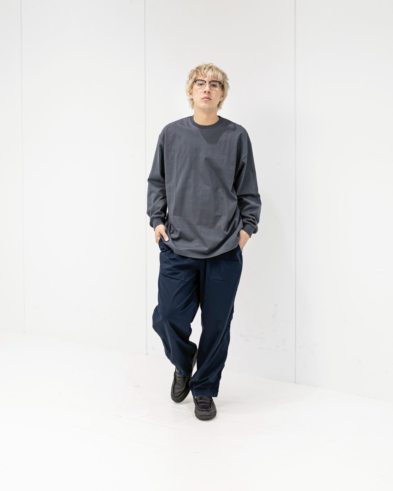 グラフペーパー Heavy Weight L/S Oversized Tee(GRAY)☆3月7日(土)発売！