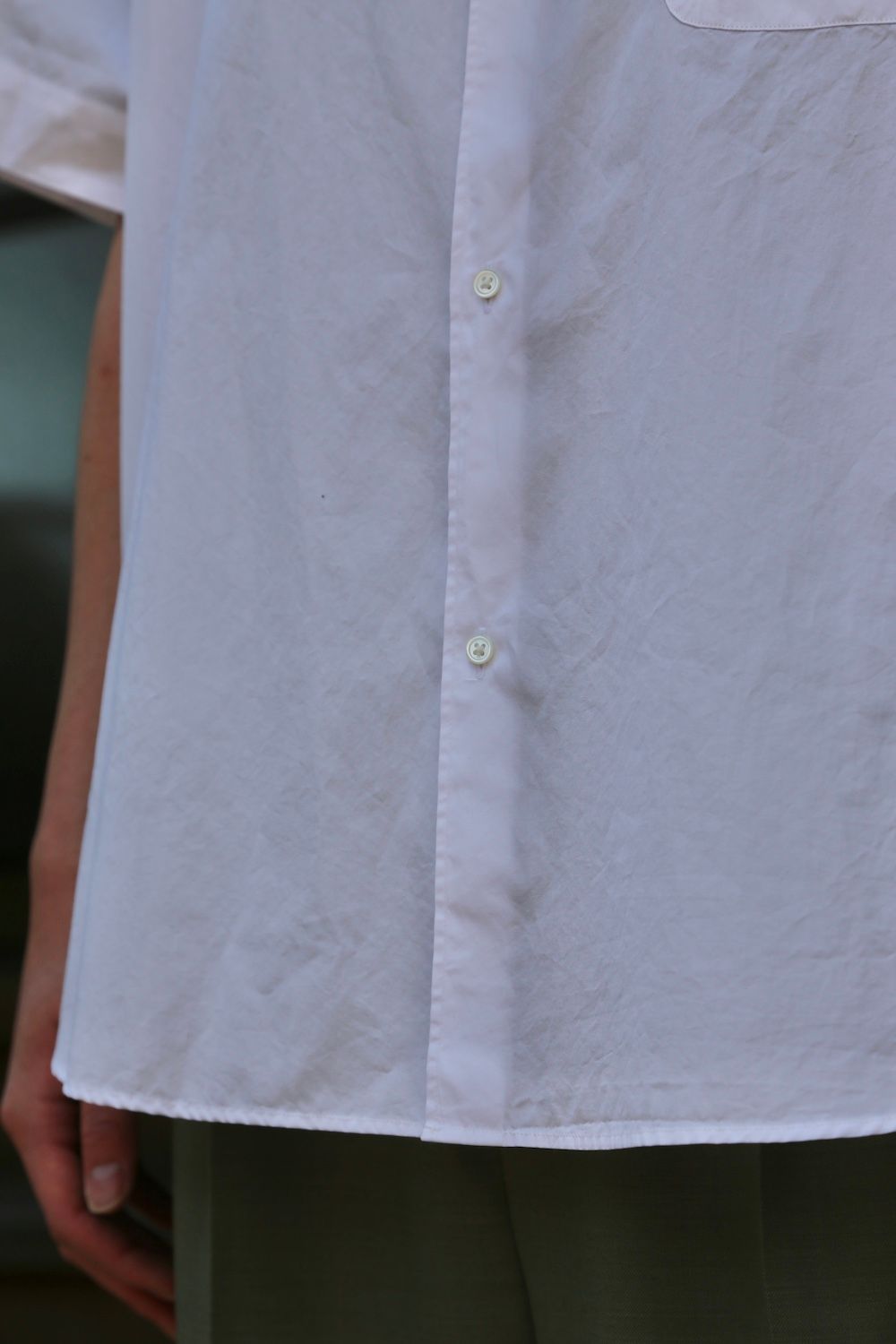 Dulcamara Broad Oversized S/S Regular Collar Shirt(GM212-50625B) style.2021.5.30