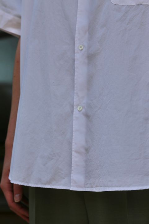 Dulcamara Broad Oversized S/S Regular Collar Shirt(GM212-50625B) style.2021.5.30