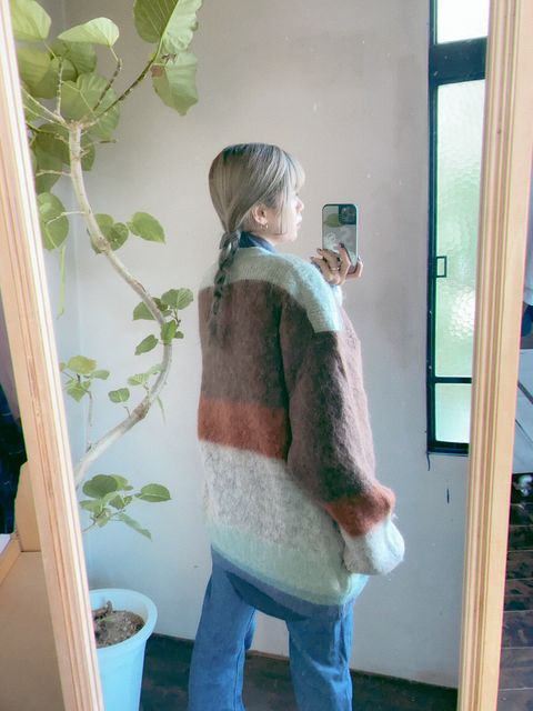 YOKE 新作MOHAIR BORDER CARDIGAN style.2023.8.28