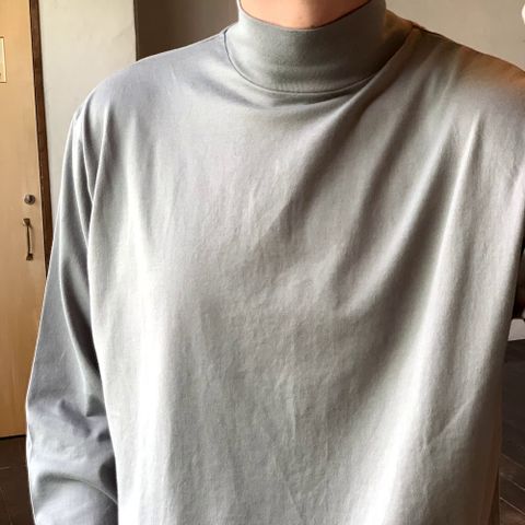 blurhms Silk Cotton 20/80 High-neck Hem Rib L/S style.2022.6.23