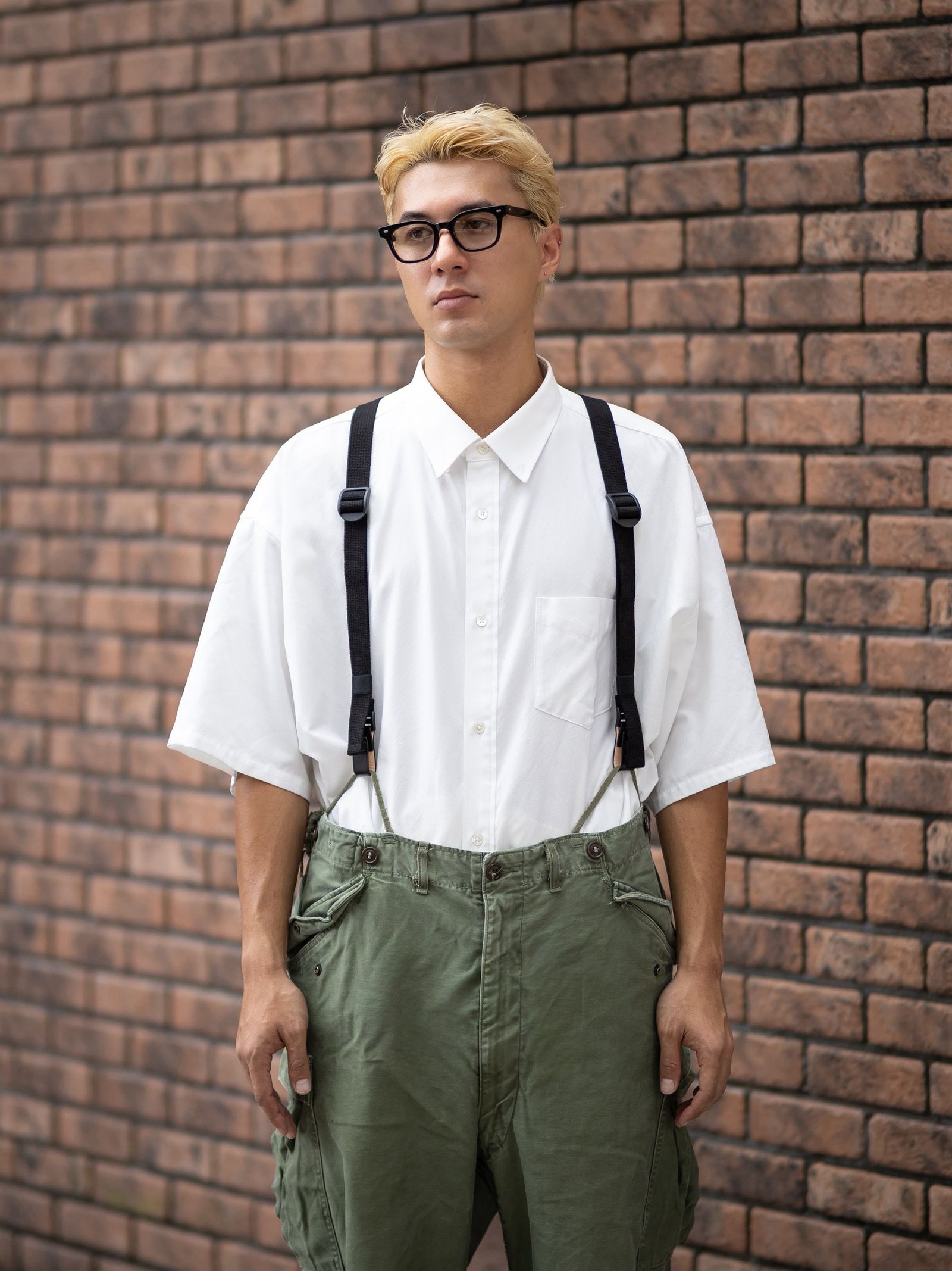 グラフペーパー Graphpaper Y-Back Suspenders(GM263-90566)BLACK