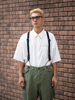 グラフペーパー Graphpaper Y-Back Suspenders(GM263-90566)BLACK