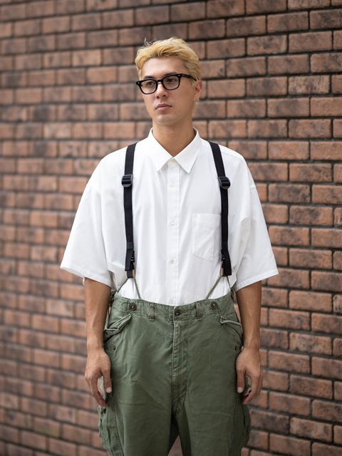 グラフペーパー Graphpaper Y-Back Suspenders(GM263-90566)BLACK
