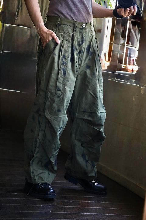 Gurank グランク Poplin camouflage cargo pants(2552)KHAKI/BLACK★新作発売！