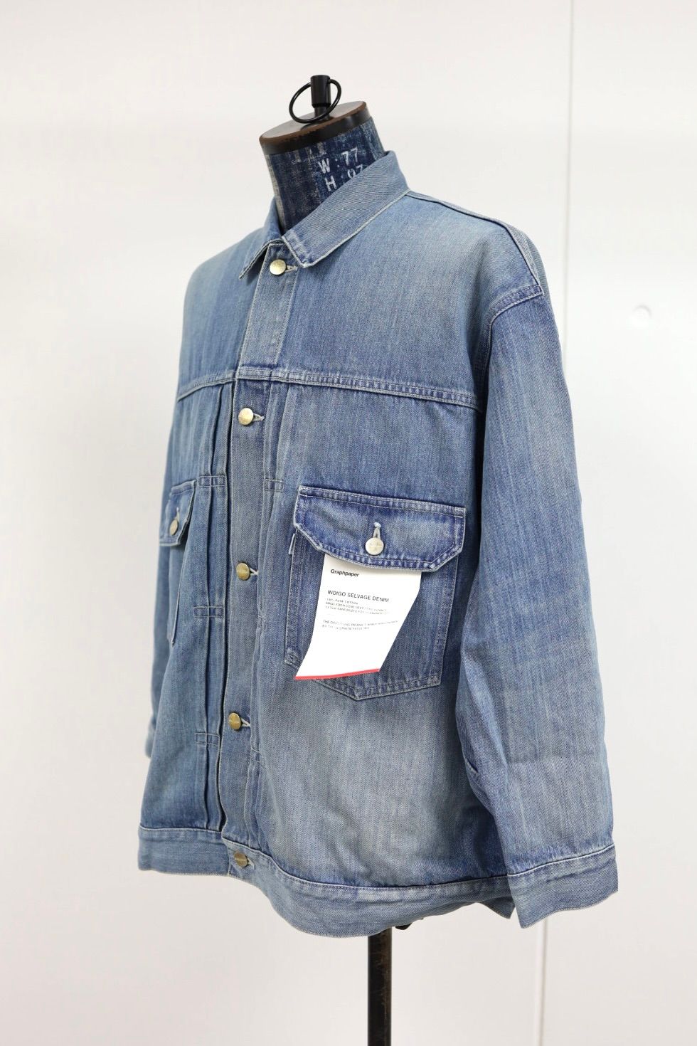 グラフペーパー Selvage Denim Jacket(GU261-20054LB)INDIGO_LIGHT FADE★1月24日(土)発売！