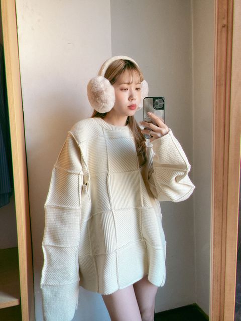 YOKE 24SS PATCHWORK RIB SWEATER style.2023.12.23