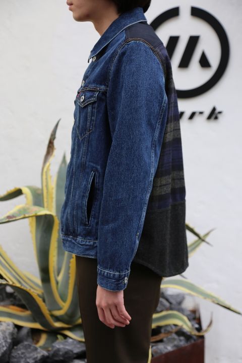 JUNYA WATANABE COMME des GARCONS MAN 綿デニム×ウールツイルチェックLevi′s Wネームジャケット style.2020.11.23.