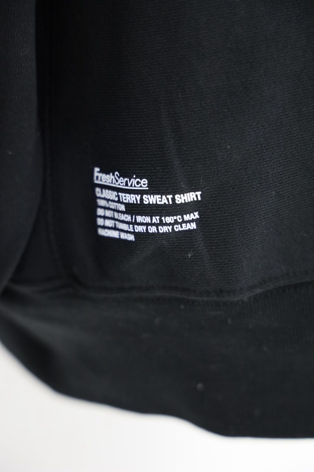 フレッシュサービス 26AW CLASSIC TERRY SWEAT SHIRT(FSC263-70011)BLACK☆9月5日(土)新作発売！