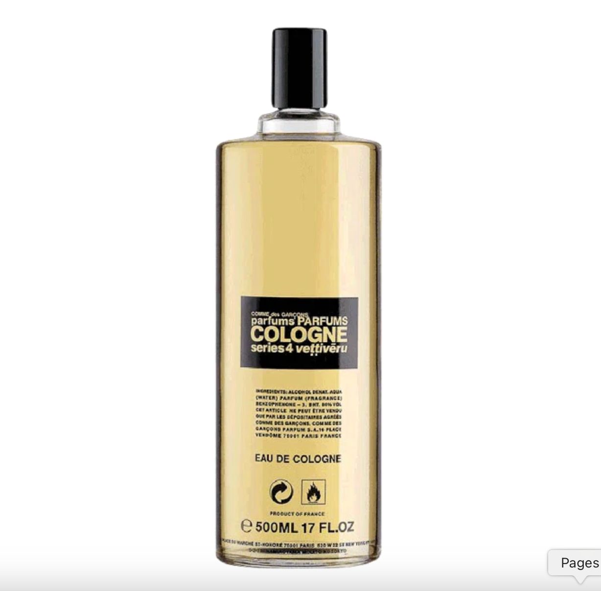 コムデギャルソン コロン  Series 4 Cologne Vettiveru 2 Eau de Cologne(125ml)☆9月27日(土)発売！