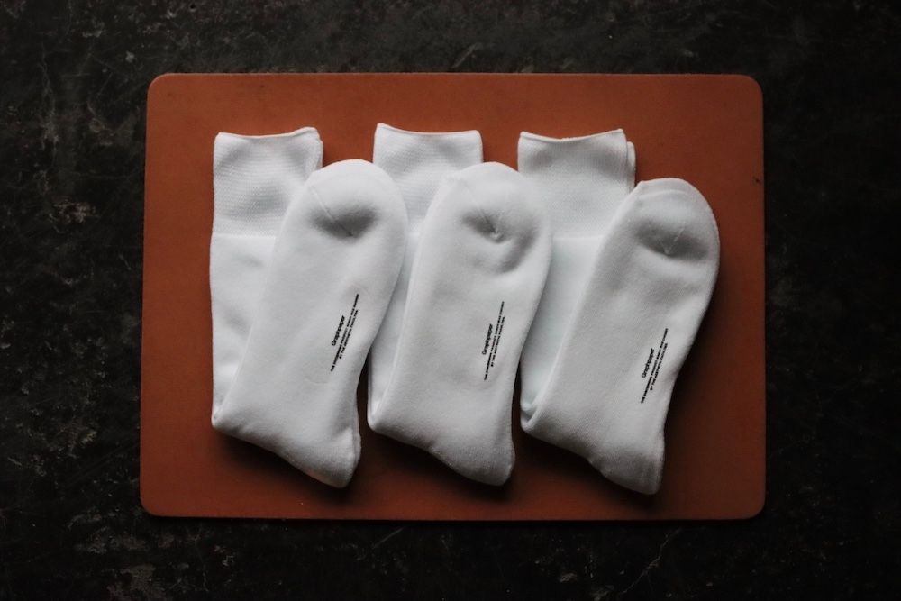 グラフペーパー ソックス 3-Pack Socks(WHITE)