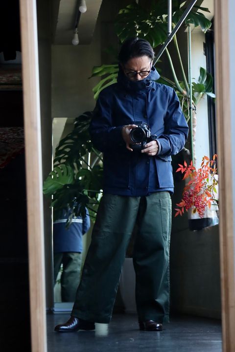 Graphpaper グラフペーパー Suvin Herringbone Cargo Pantsスタイル