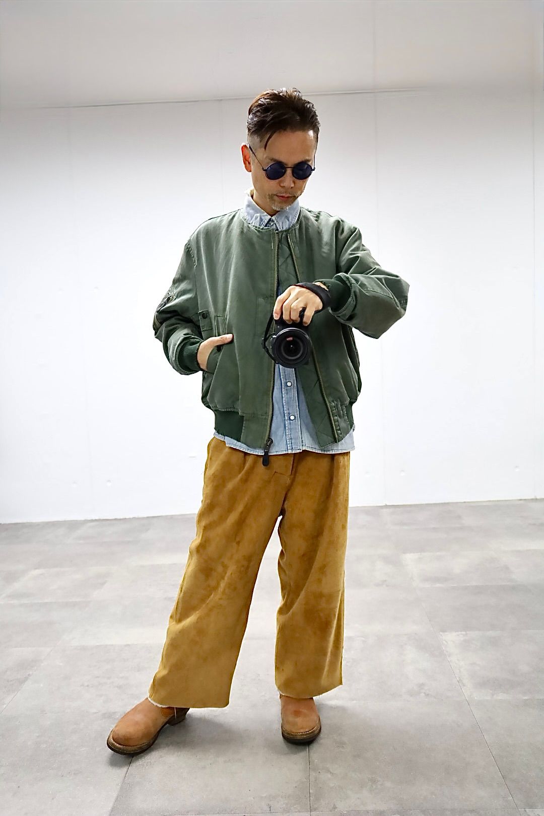 アプレッセ 2025 STYLE2 Vintage Silk Flight Custom Jacket(25AAP-01-28)SAGE☆10月25日(土)発売!