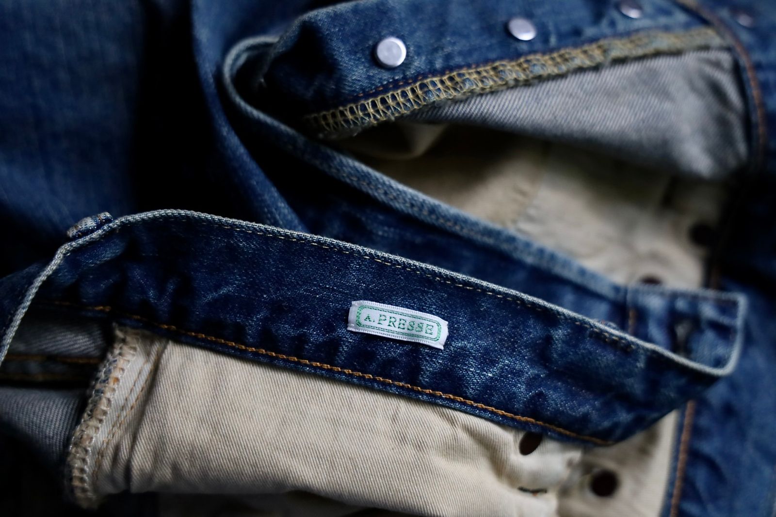 アプレッセ Washed Denim Wide Pants(AP-4002)INDIGO