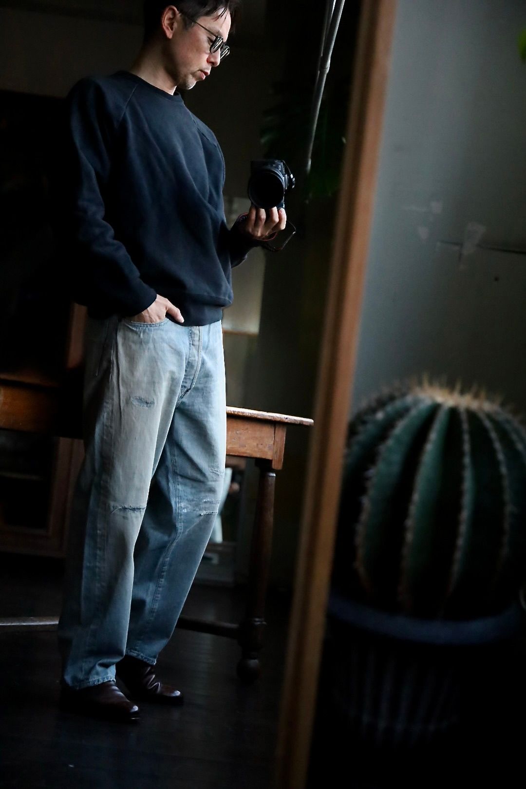 A.PRESSE - アプレッセ No.37 Washed Wide Denim Pants(25SAP-04
