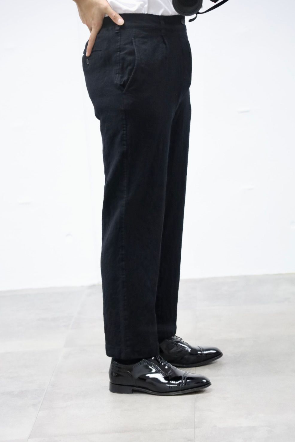 COMME des GARCONS HOMME ウールサージ製品縮絨ジャケット&パンツ セットアップスタイル