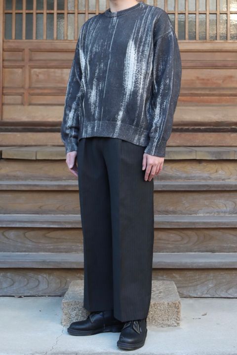 YOKE PRINTED COTTON CREWNECK SWEATER(YK22SS0347S) style.2022.2.12.