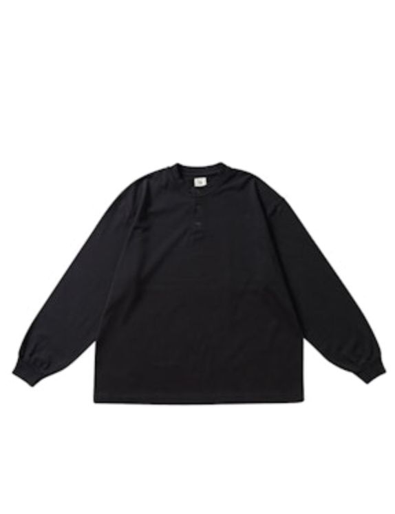 ブラームスルーツストック24FW blurhms Classic Henley L/S(bROOTS24F33)Black☆7月26日(金)発売！