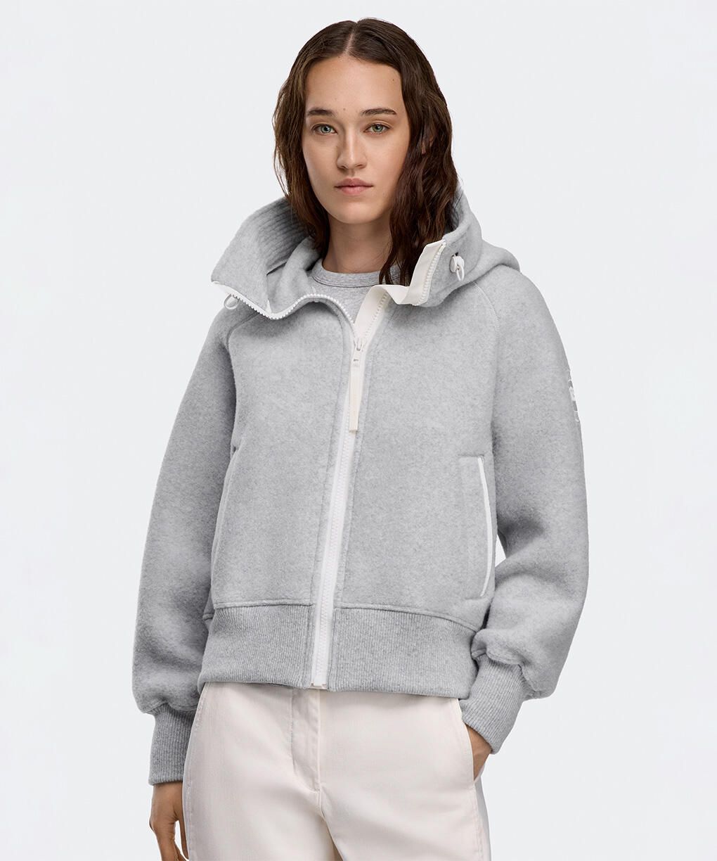 カナダグース レディース Chilliwack Fleece Bomber White Label(7102WW)Silverbirch Heather☆新作発売！