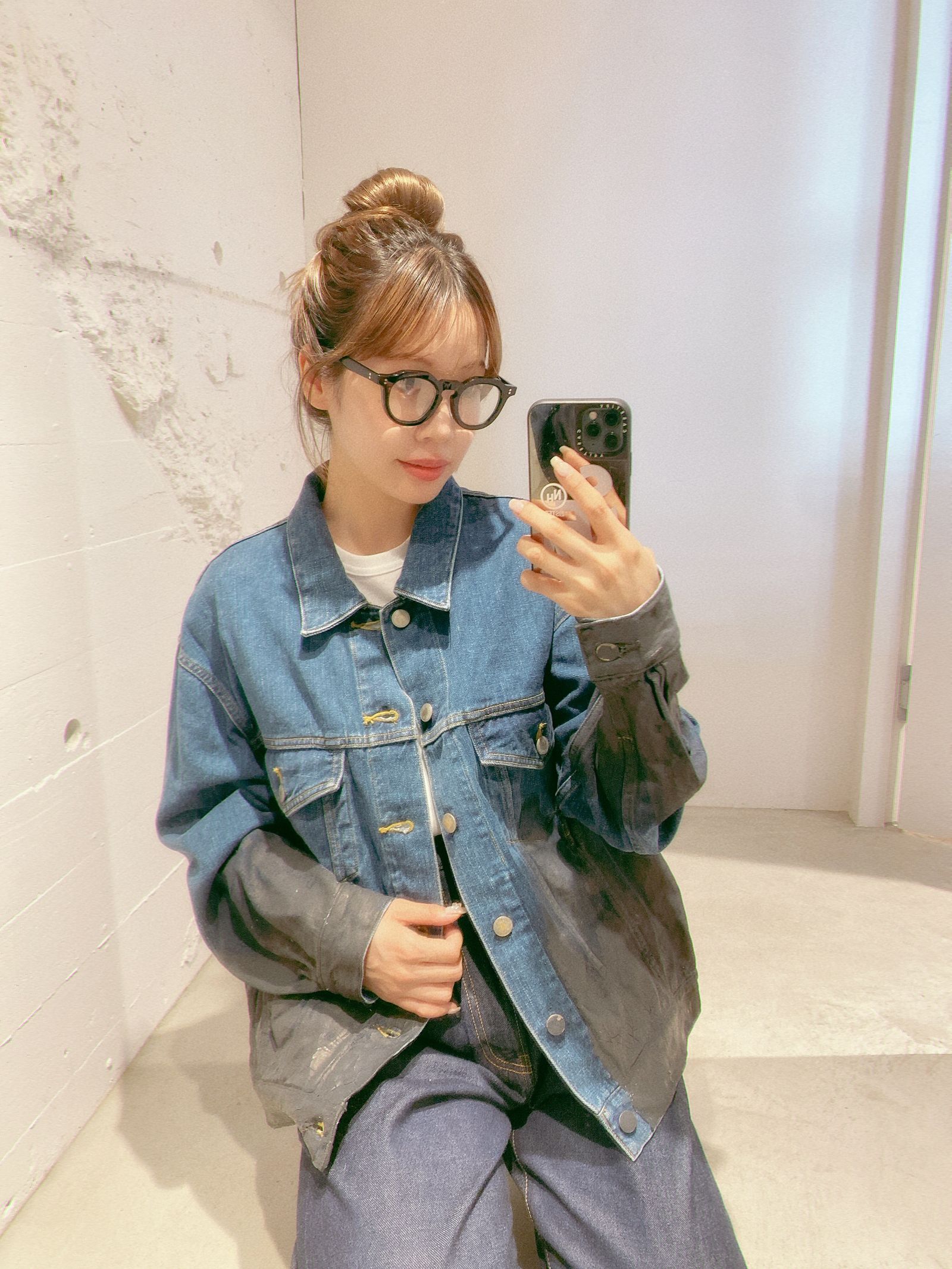 ヨーク24FW HAND PAINTED DENIM TRUCKER JACKET(YK24FW0785B-B)INDIGO