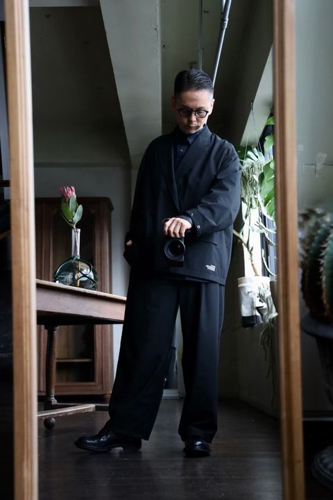 FreshService WOOLY CLOTH DOUBLE JACKET"BLACK"スタイル2025.3.7.