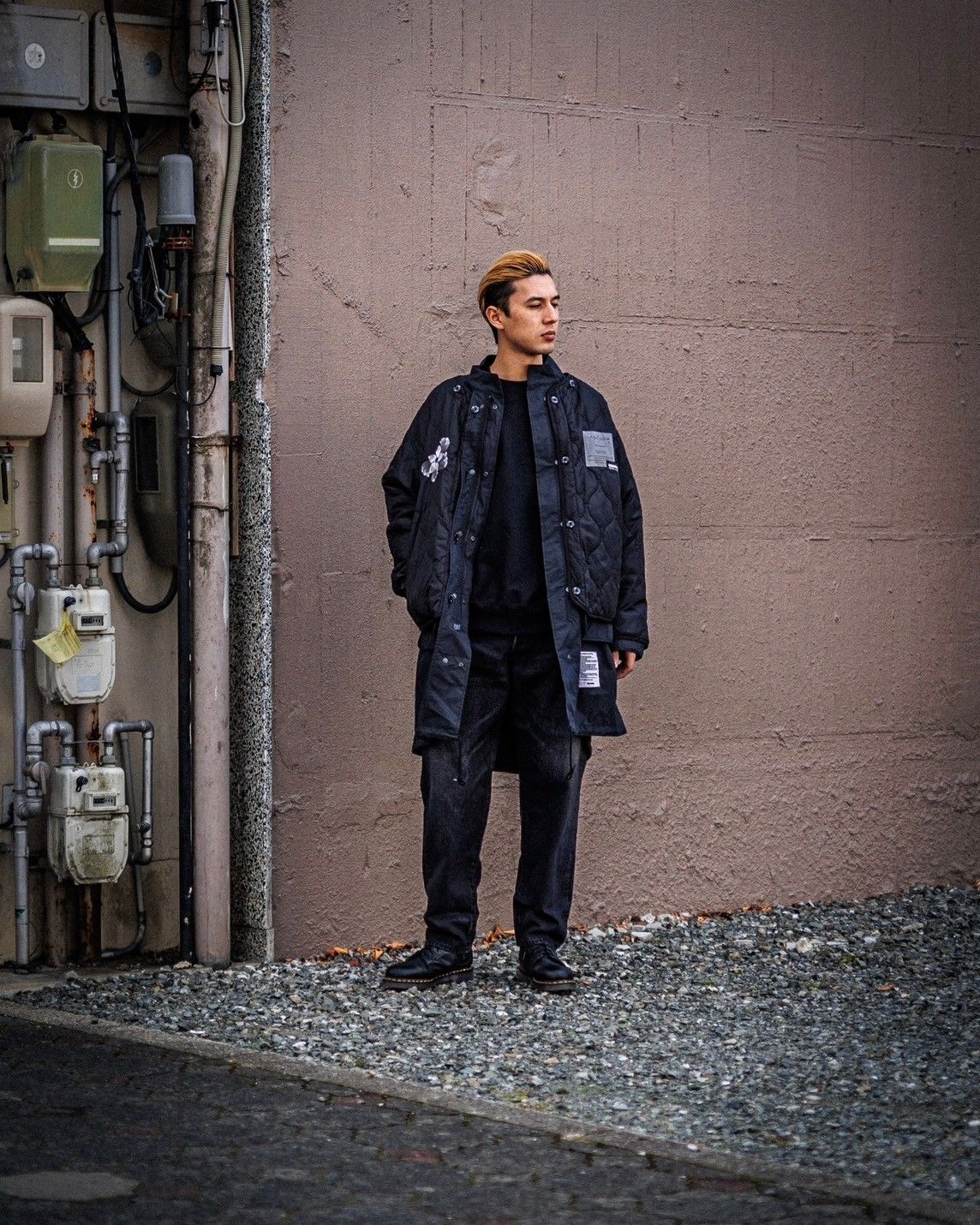 グラフペーパー Selvage Denim Five Pocket Tapered Pants(DARK