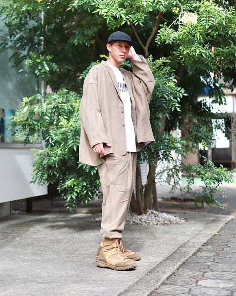 S.F.C FW23 新作 TAILORED SHIRT JACKET"BLACK"スタイル