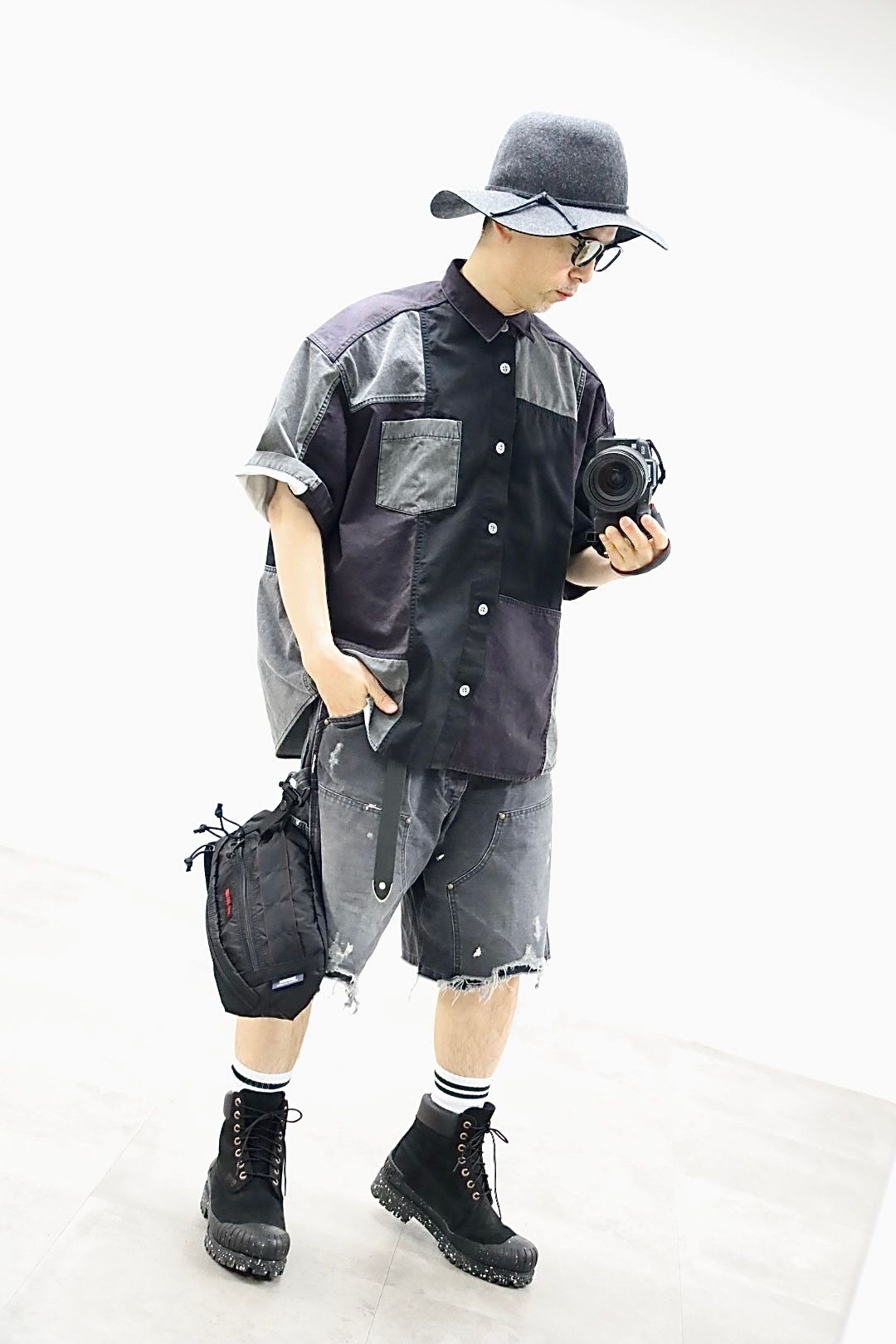 COMME des GARCONS HOMME 26SS パッチワークシャツスタイル