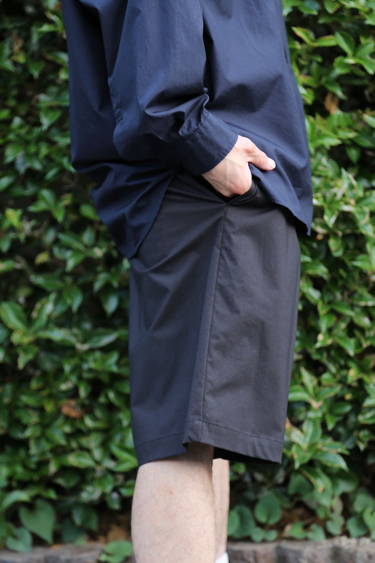 Graphpaper Stretch Typewriter Wide Tuck Chef Shorts style.2021.6.14.