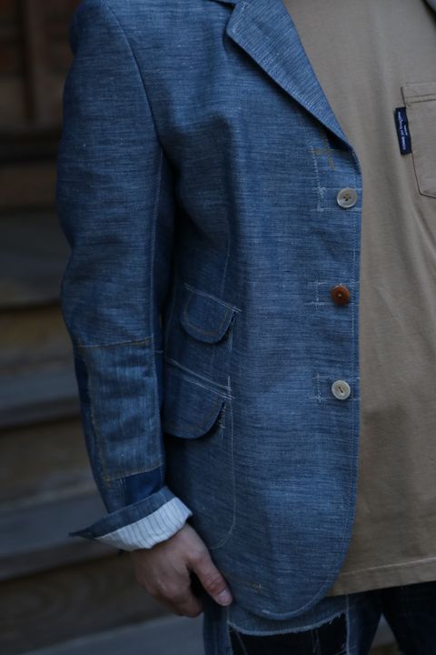 JUNYA WATANABE MAN 綿リネンデニムジャケットstyle.2021.2.7.