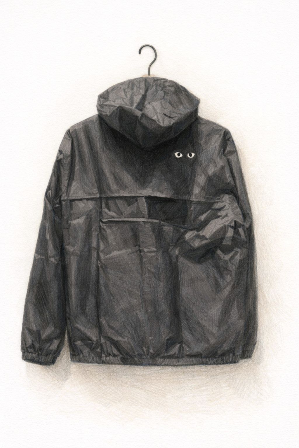 プレイコムデギャルソン K-WAYコラボ FULL ZIP HOODIE(BLACK)