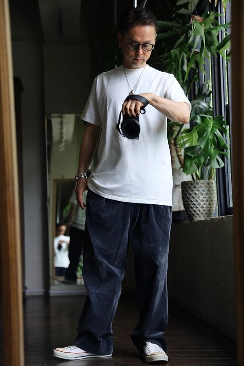 金子恵治×フルーツ オブ ザ ルーム 3P PACK Tee "TIGHT FIT"スタイル.2024.6.15.