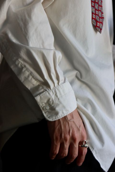 A.PRESSE アプレッセ22FW Regular Collar Shirt"BEIGE"スタイル