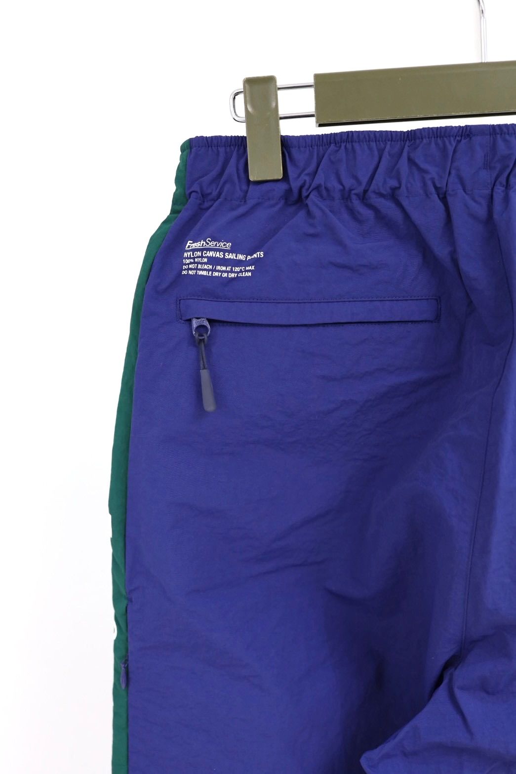 フレッシュサービス NYLON CANVAS SAILING PANTS (FSC261-40255)BLUE x GREEN