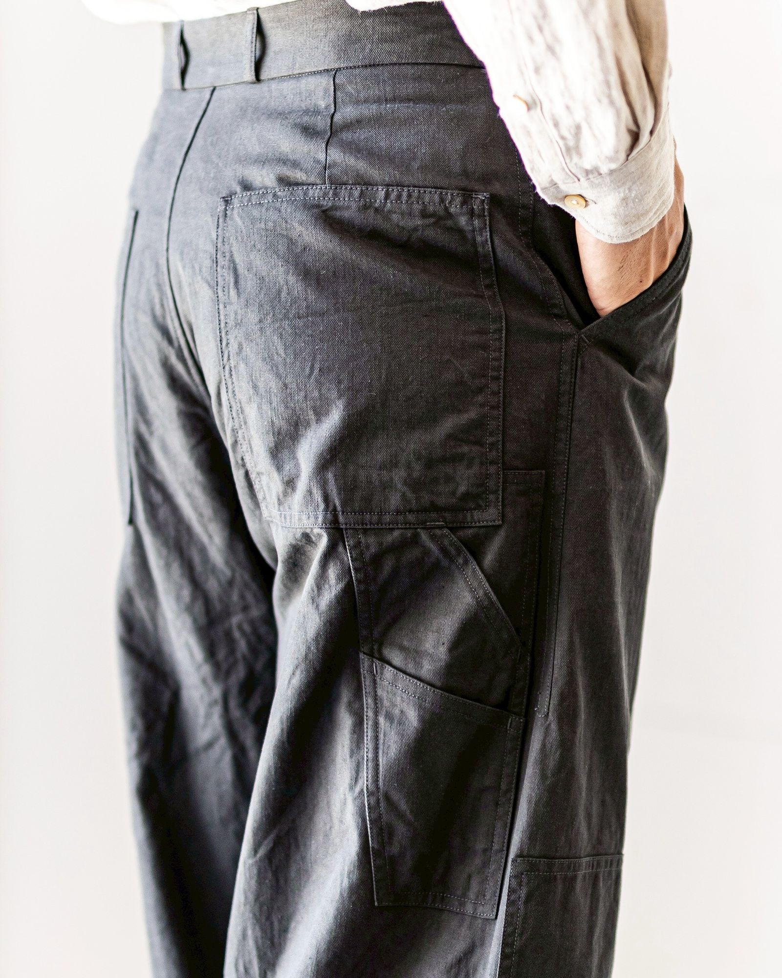blurhms 25FW Cotton Serge Work Pants(BHS25F028)InkBlack