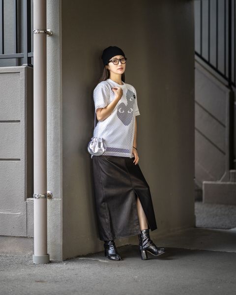 PLAY COMME des GARCONS  BLACKエンブレムメッシュTシャツ style.2025.12.13