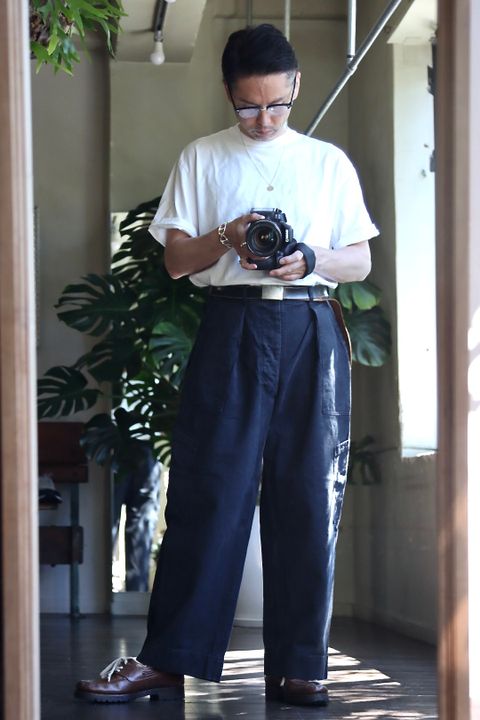 アプレッセ22FW USAF Hemmed Bottoms"BLACK"スタイル