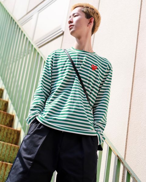 PLAY COMME des GARCONS プレイコムデギャルソン 23SS ボーダーTシャツスタイル