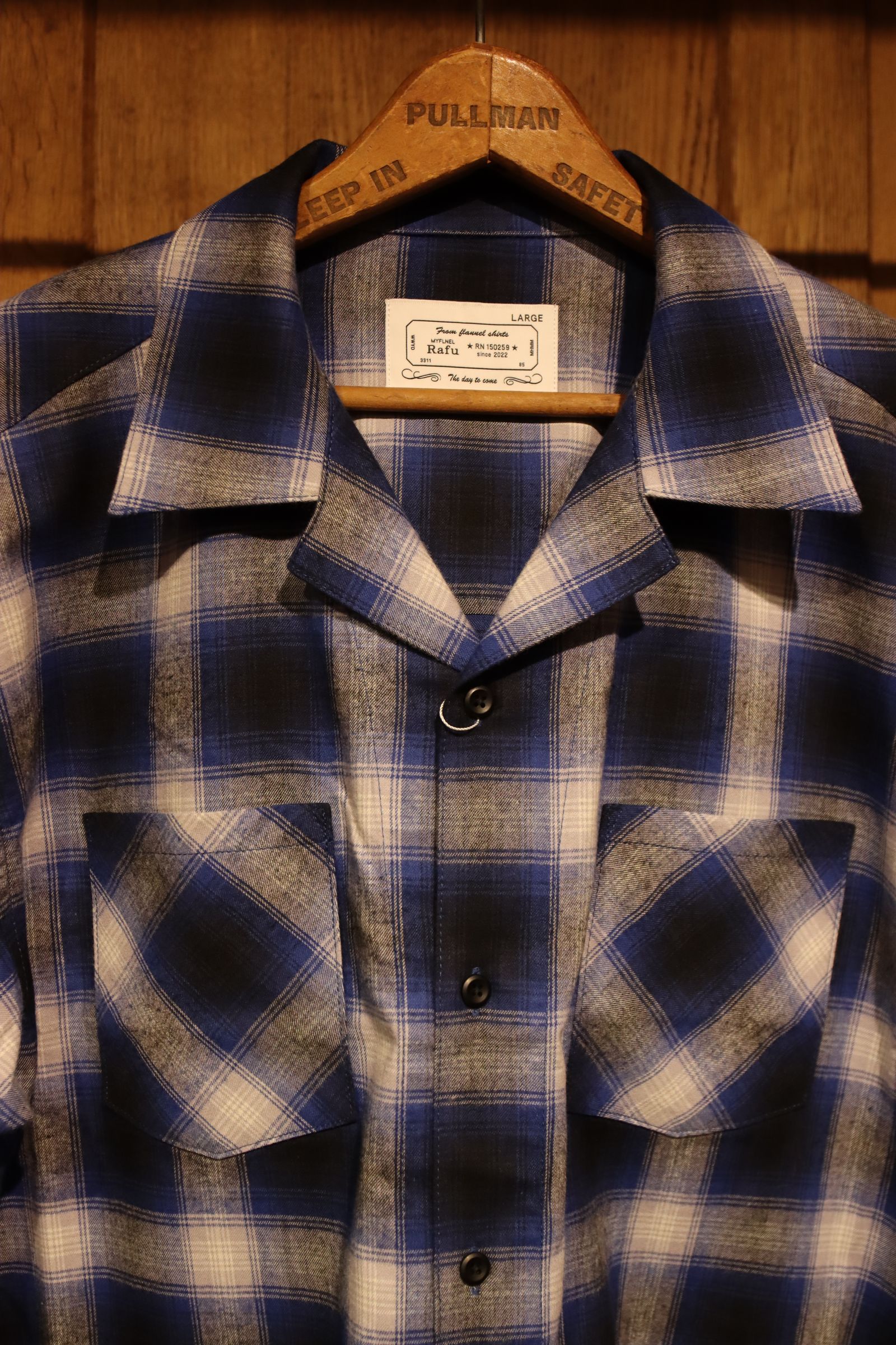 RAFUラフ24SS ボックスシャツ BOX SHIRT(RAFU025)BLUE