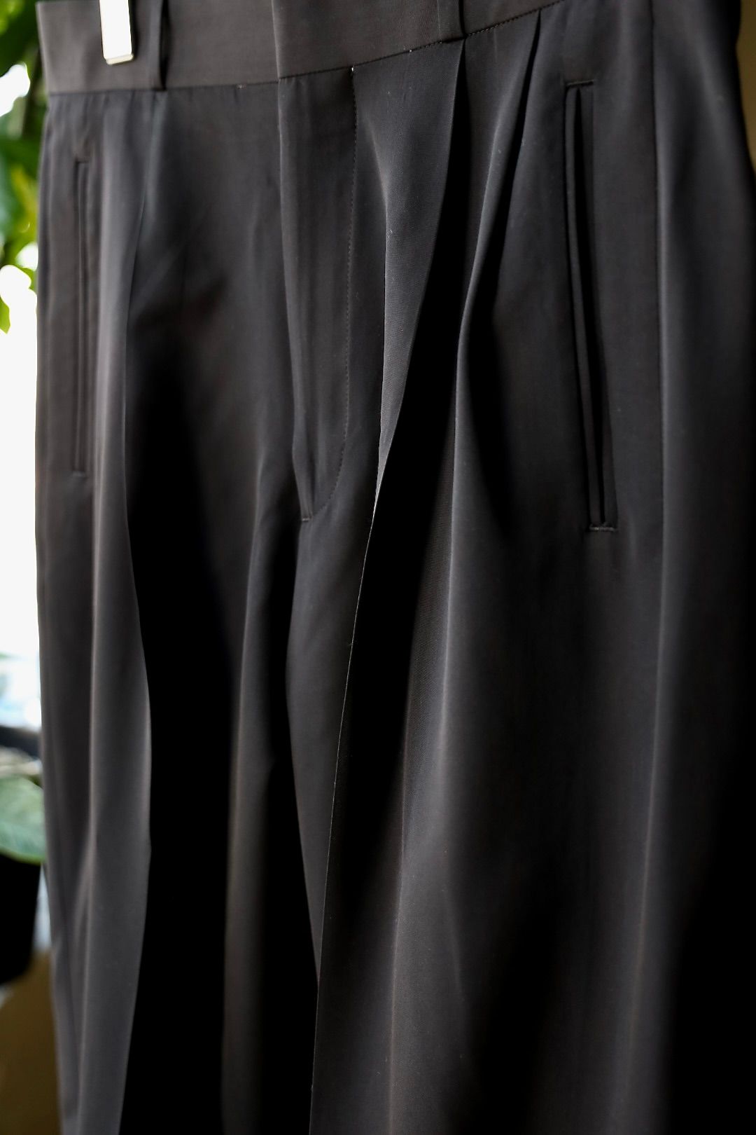 アプレッセ 25SS Wool Rayon Wide Trousers(25SAP-04-11H)BLACK