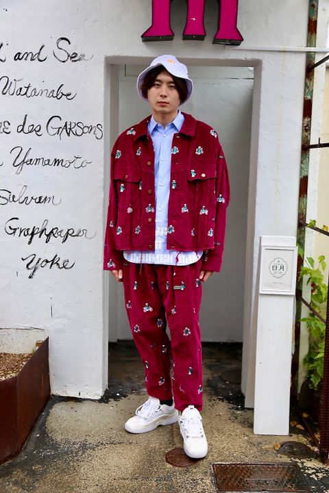 VETNAM EMBROIDERY COURDUROY JACKET & VETNAM EMBROIDERY WIDE TAPERED TROUSERSセットアップスタイル.2020.9.12.