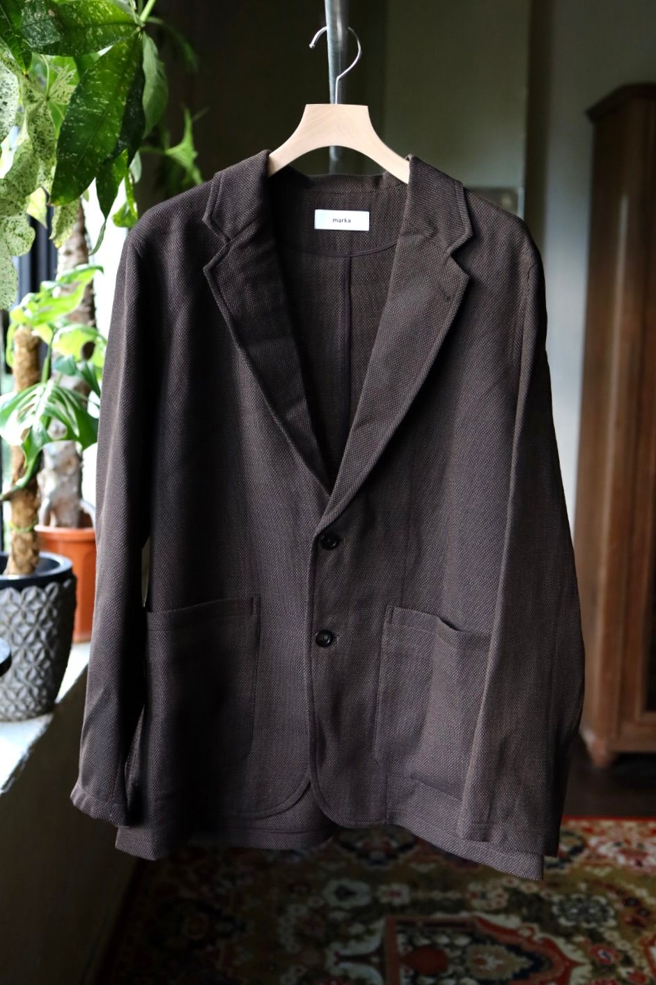 マーカ 26AW STROLL AROUND JACKET(M26C10JK01C)BROWN BIRD’S-EYE☆新作発売！