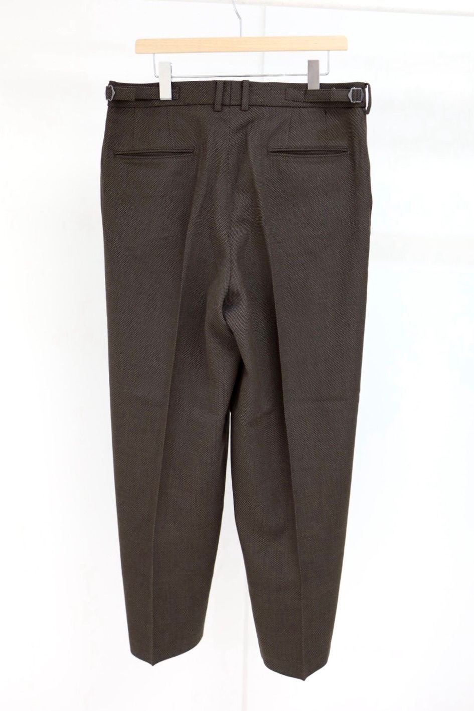 マーカ 26AW SINGLE PLEAT WIDE TROUSERS(M26C10PT02C)BROWN BIRD’S-EYE☆新作発売！