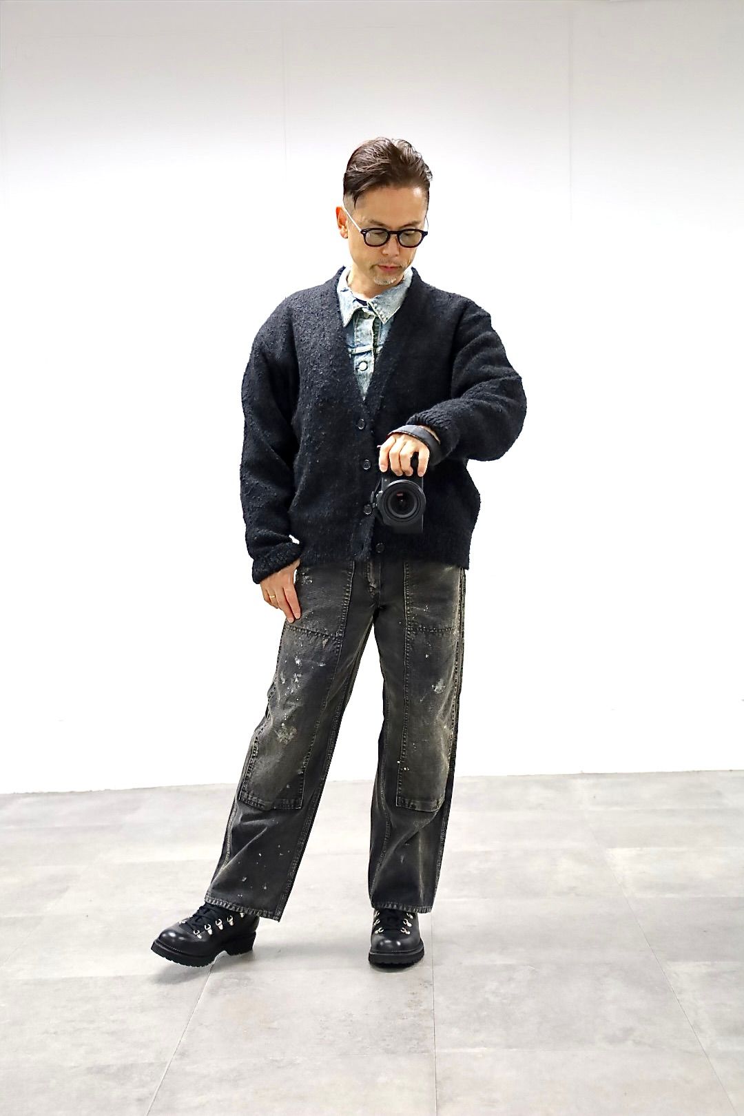 BOW WOW 25FWバウワウ  DUCK PAINTER PANTS AGED(BW252-DPP)AGED BLACK