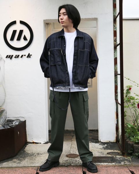YOKE DETACHABLE POCKET DENIM JACKET(YK21SS0196B) style. 2021.04.05.