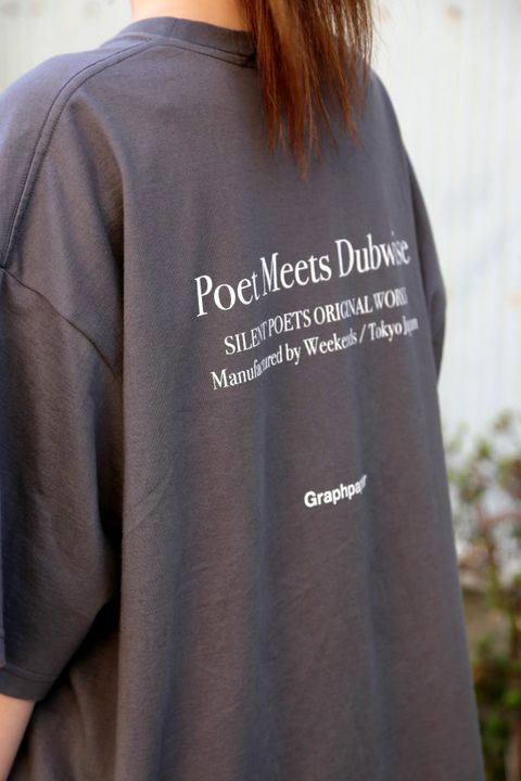Graphpaper POET MEETS DUBWISE for Graphpaper Oversized Tee “WORDS AND SILENCE” style. 2021.07.20.