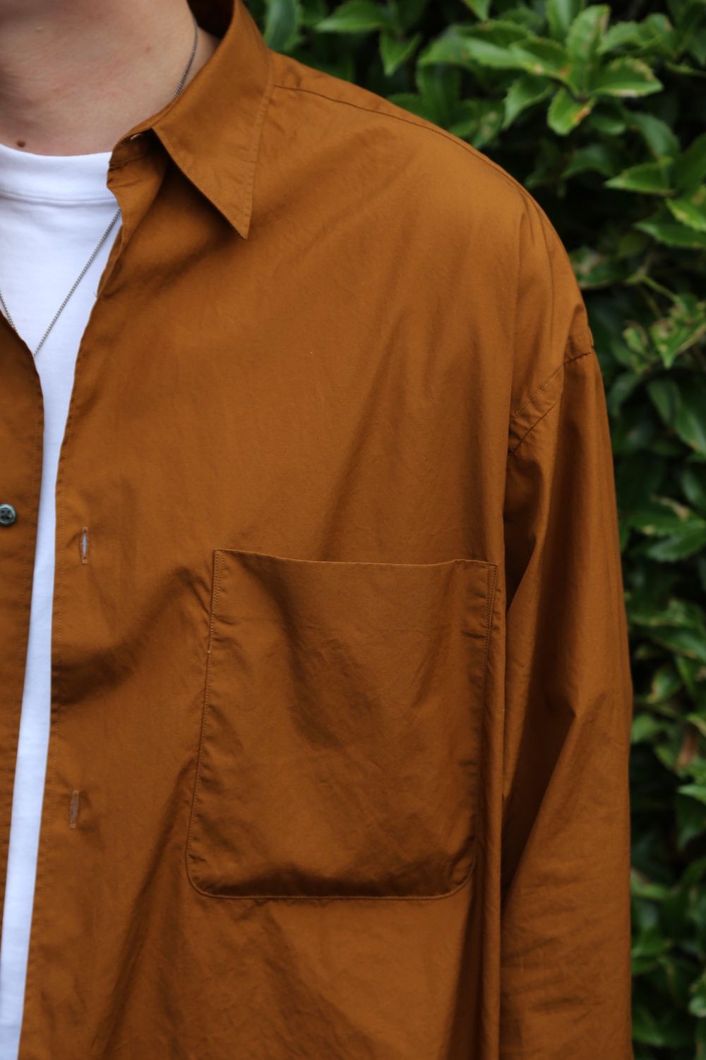 Graphpaper Broad L/S Oversized Regular Collar Shirt style.2021.6.20.