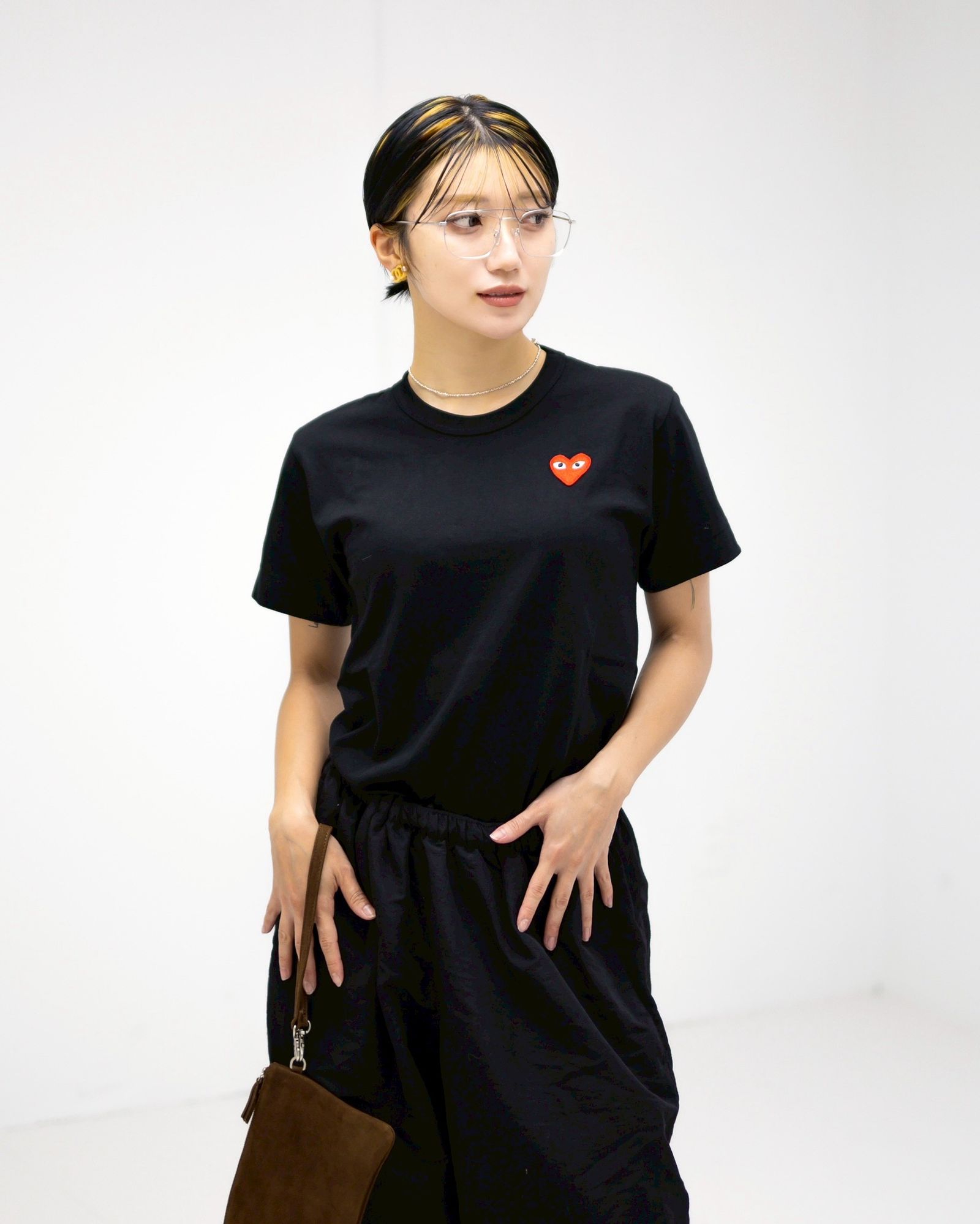 PLAY COMME des GARCONS ROUND NECK RHINESTONE CARDIGAN  style.2025.11.12